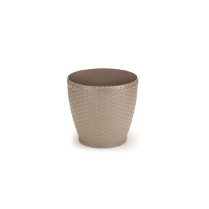 IN562-VASO RATTAN MINI RED PALHA-INJEPLASTEC