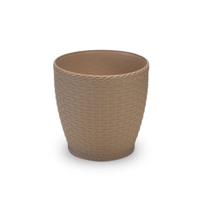 IN568-VASO RATTAN RED MÉDIO 10LTS PALHA -INJEPLASTEC