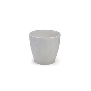 IN558-VASO RATTAN MINI RED BRANCO-INJEPLASTEC