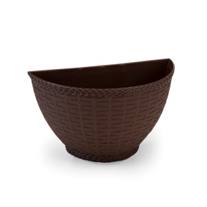 IN532-VASO DE PAREDE RATTAN TABACO-INJEPLASTEC