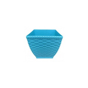 IN649-VASO CACHEPOT RATTAN M2 QUADR COLOR 850ML- INJEPLASTEC