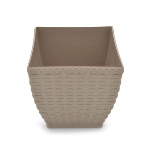 IN630-VASO CACHEPOT RATTAN MINI QUADR PALHA 2,1LTS- INJEPLASTEC