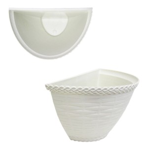 IN528-VASO DE PAREDE RATTAN MARMORE-INJEPLASTEC