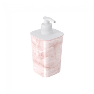 PLAS13792-PORTA SABONETE LIQUIDO 250ML CLASSIC ROSA/CINZA MESC-PLASUTIL
