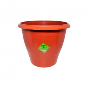 6709-VASO REDONDO 15LTS TERRA-INPLAST