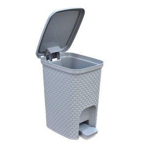 25743-LIXEIRA RATTAN PEDAL CINZA 7 LTS MONT - ARQPLAST