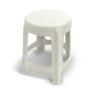 25619-BANQUETA RATTAN BRANCA- ARQPLAST