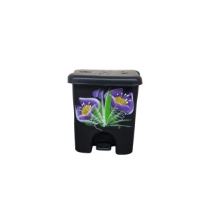 278D- LIX. PEDAL 14LTS RETANG. PINTADA BR/PR -PLASBRAS