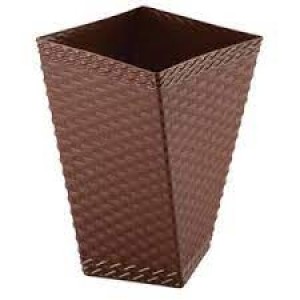 IN0900-VASO TWISTER RATTAN PQ 12LTS COFEE-INJEPLASTEC