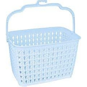 LB1942-CESTO PQ C/ ALÇA TRAMA AZUL BEBE-LIG BRIN