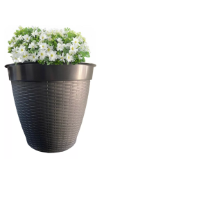 P815-VASO RED. VIME COM BORDA RETA PRETO 14,5L-PLASNEW