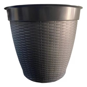 P819-VASO RED. VIME COM BORDA RETA PRETO 21L-PLASNEW