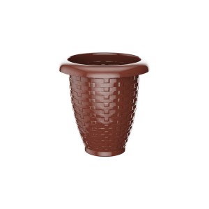 PR887-VASO RED RATTAN N20 3LTS MARROM-PRATIC