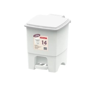UNI0402-CESTO DE PEDAL QUADR. 14 LTS BRANCO-UNINJET