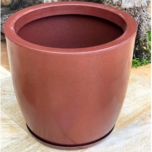 A124/8-VASO BOJO RED C/ PRATO MARMORIZADO N2 VERM-ALFA