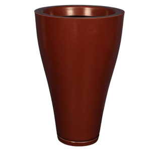 A385/1-VASO COLUNA RED ELEGANCE C/ PRATO N4 MARROM-ALFA