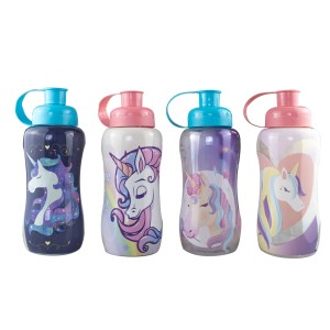 470902-SQUEEZE  UNICORNIO C/ TUBO DE GELO 550ML-PLASDURAN
