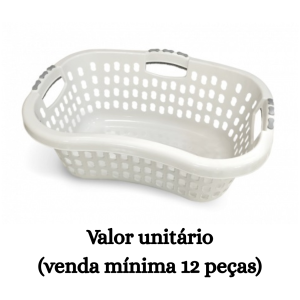 #ATACADO-VALOR UNITÁRIO P/12 PÇS-CESTO TELADO ANGULAR BRANCO 32LTS- ARQPLAST