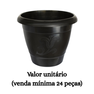 #ATACADO-VALOR UNITÁRIO P/24  PÇS-VASO RED GDE PRETO - ARQPLAST