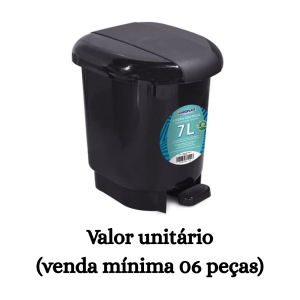 #ATACADO-VALOR UNITÁRIO P/6 PÇS-CESTO PEDAL 07LTS DESMONT- ARQPLAST