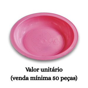 #ATACADO-VALOR UNITÁRIO P/50PÇS-PRATO INFANTIL MENINA- ARQPLAST