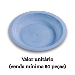 #ATACADO-VALOR UNITÁRIO P/50 PÇS-PRATO INFANTIL MENINO- ARQPLAST