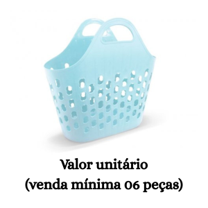 #ATACADO-VALOR UNITÁRIO P/6 PÇS-SACOLA MULTI USO AZUL- ARQPLAST