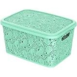 UNI0613-CESTO ORG 17LTS R  FLORAL VERDE-UNINJET