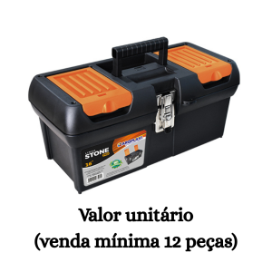 #ATACADO-VALOR UNITÁRIO P/12 PÇS-MALETA FERRAMENTAS STONE PRO AÇO 16- ARQPLAST