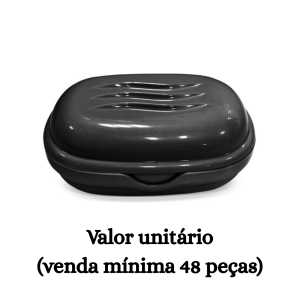 #ATACADO-VALOR UNITÁRIO P/48 PÇS-SABONETEIRA PLAST PRETA- ARQPLAST