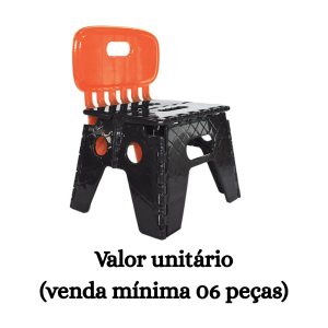 #ATACADO-VALOR UNITÁRIO P/06 PÇS-BANQUETA INFANTIL DOBRAVEL C/ ENCOSTO- ARQPLAST