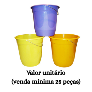 #ATACADO-VALOR UNITÁRIO P/25 PÇS-BALDE REF. 15 COR VIVA-CVL