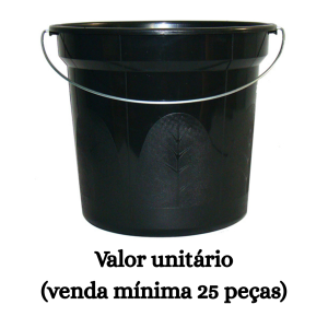 #ATACADO-VALOR UNITÁRIO P/25 PÇS-BALDE REF. 10 PRETO-CVL