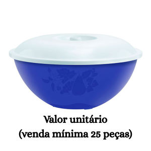 #ATACADO-VALOR UNITÁRIO P/25 PÇS-BACIA REF. 03 COR VIVA C/ TAMPA-CVL