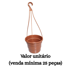 #ATACADO-VALOR UNITÁRIO P/25 PÇS-VASO REDONDO C/ HASTE TELHA-CVL