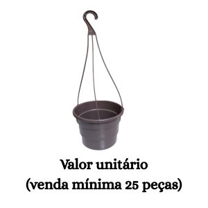 #ATACADO-VALOR UNITÁRIO P/25 PÇS-VASO REDONDO C/ HASTE TABACO-CVL