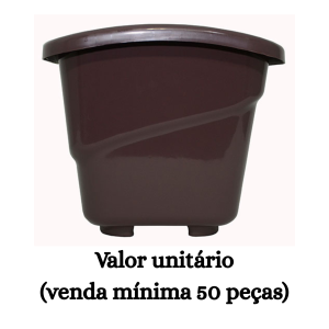 #ATACADO-VALOR UNITÁRIO P/50 PÇS-VASO FLORENCE MINI TABACO-CVL