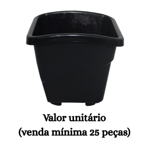 #ATACADO-VALOR UNITÁRIO P/25 PÇS-VASO FLORENCE M PRETO-CVL