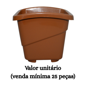 #ATACADO-VALOR UNITÁRIO P/25 PÇS-VASO FLORENCE M TELHA-CVL