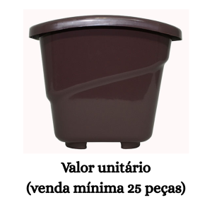 #ATACADO-VALOR UNITÁRIO P/25 PÇS-VASO FLORENCE M TABACO-CVL