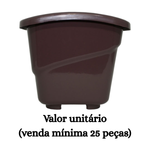 #ATACADO-VALOR UNITÁRIO P/25 PÇS-VASO FLORENCE G TABACO-CVL