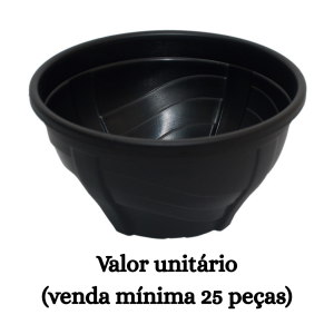 #ATACADO-VALOR UNITÁRIO P/25 PÇS-VASO CUIA 22 PRETO-CVL