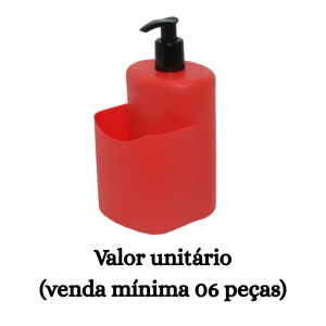 #ATACADO-VALOR UNITÁRIO P/6 PÇS-DISPENSER VERMELHO-CVL