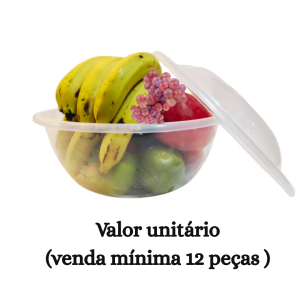 #ATACADO-VALOR UNITÁRIO P/12 PÇS-BACIA REF. 06 TRANSLUCIDA C/ TAMPA-CVL