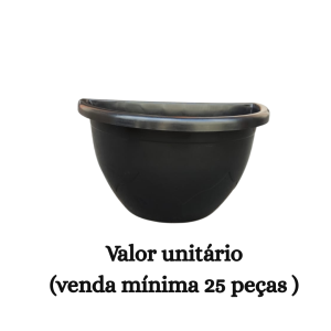 #ATACADO-VALOR UNITÁRIO P/25 PÇS-VASO DE PAREDE PÉTALA PRETO-CVL