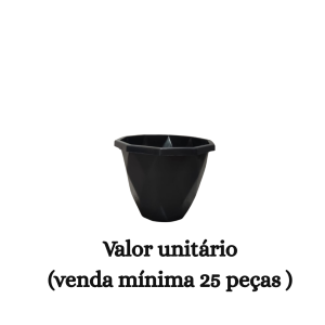 #ATACADO-VALOR UNITÁRIO P/25 PÇS-VASO DIAMANTE MINI PRETO 250ML-CVL