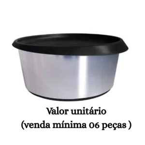 #ATACADO-VALOR UNITÁRIO P/6 PÇS-ORG HERMETICO LABEL INOX 4L-ARQPLAST