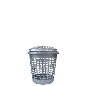 P2530-CESTO TELADO CINZA TP 30LTS-PLASNEW