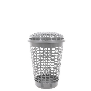 P2800-CESTO TELADO CINZA TP 56LTS -PLASNEW